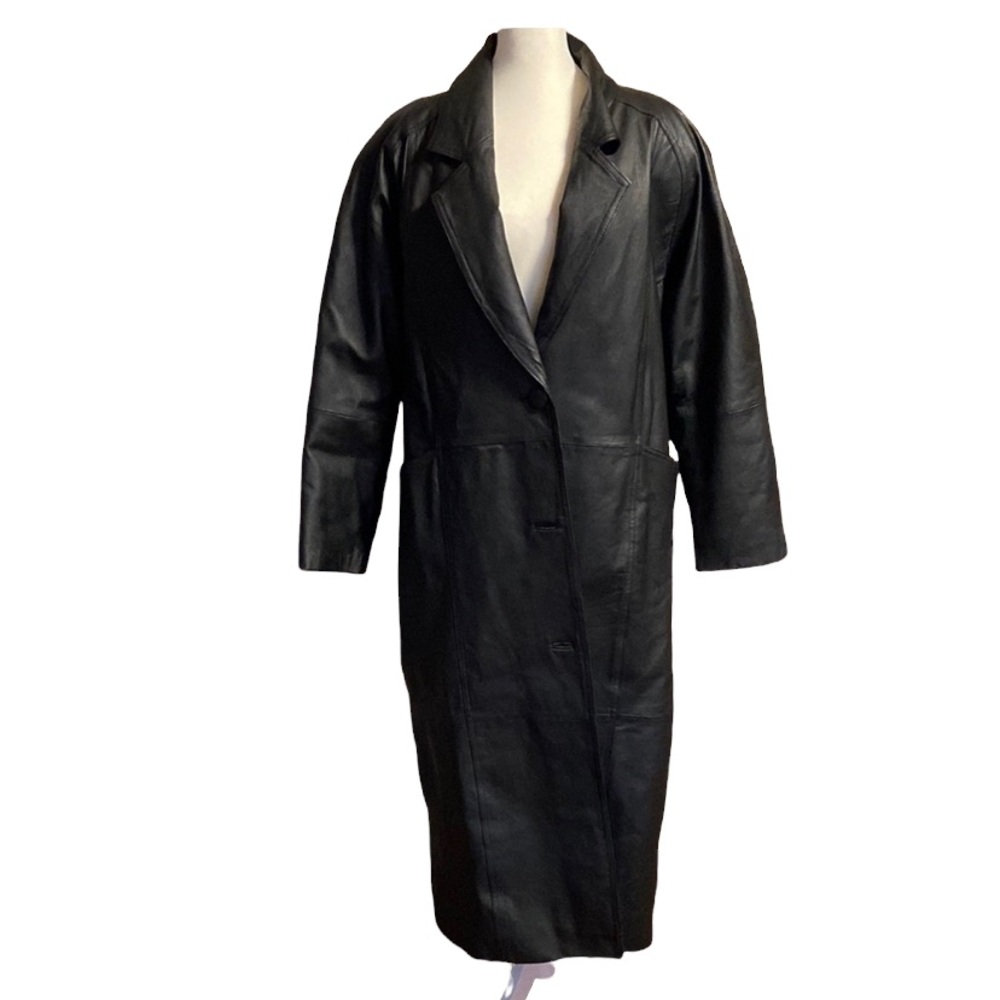 100% LEATHER TRENCHCOAT